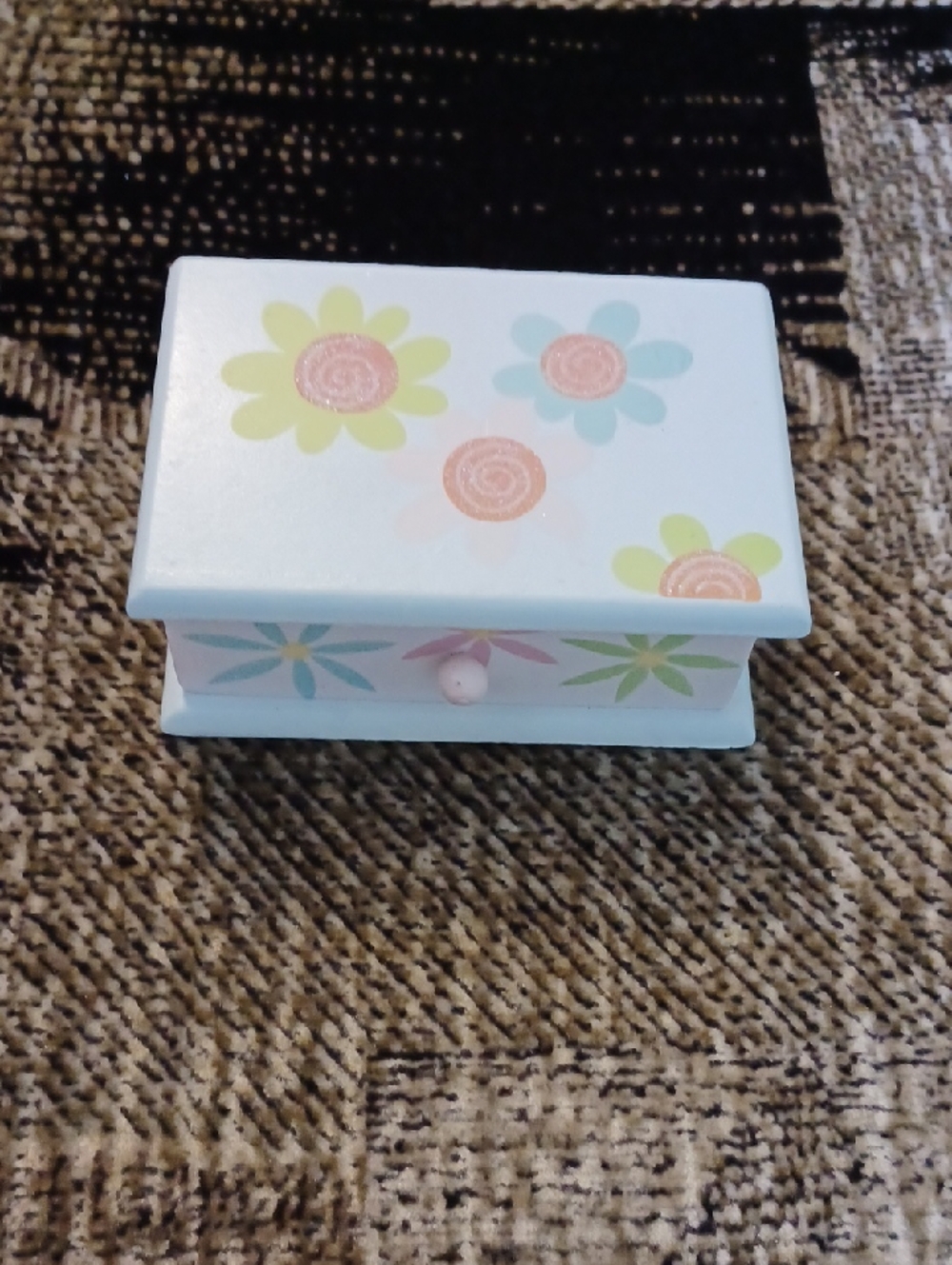 4/$30 Pastel Floral Wooden Jewelry Box